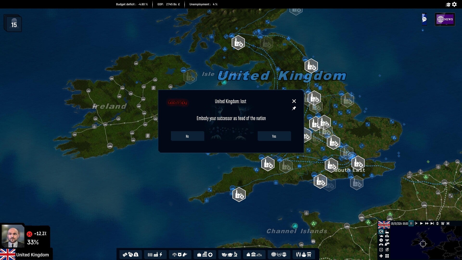 God'n Spy Addon for Geopolitical Simulator 2026 Edition